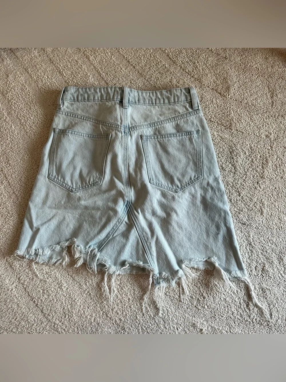 Free People We The Free Going Rogue Distressed Denim Skirt